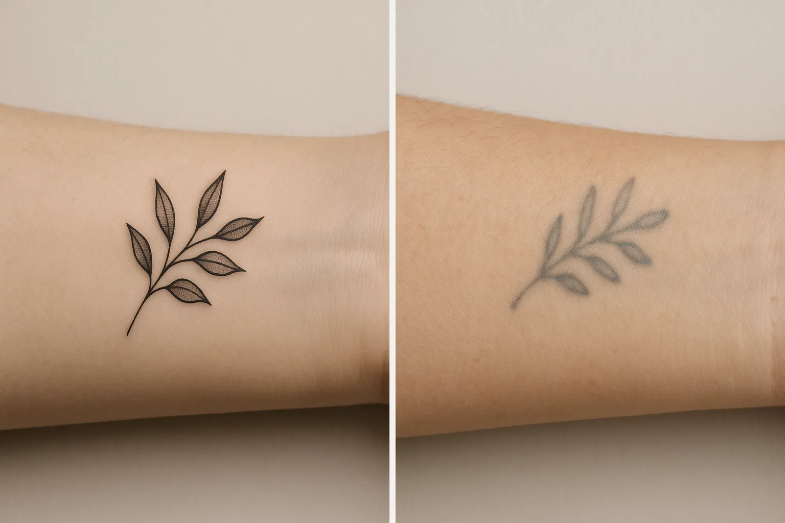 Back tattoo on the shoulder blade area shown in watercolor style