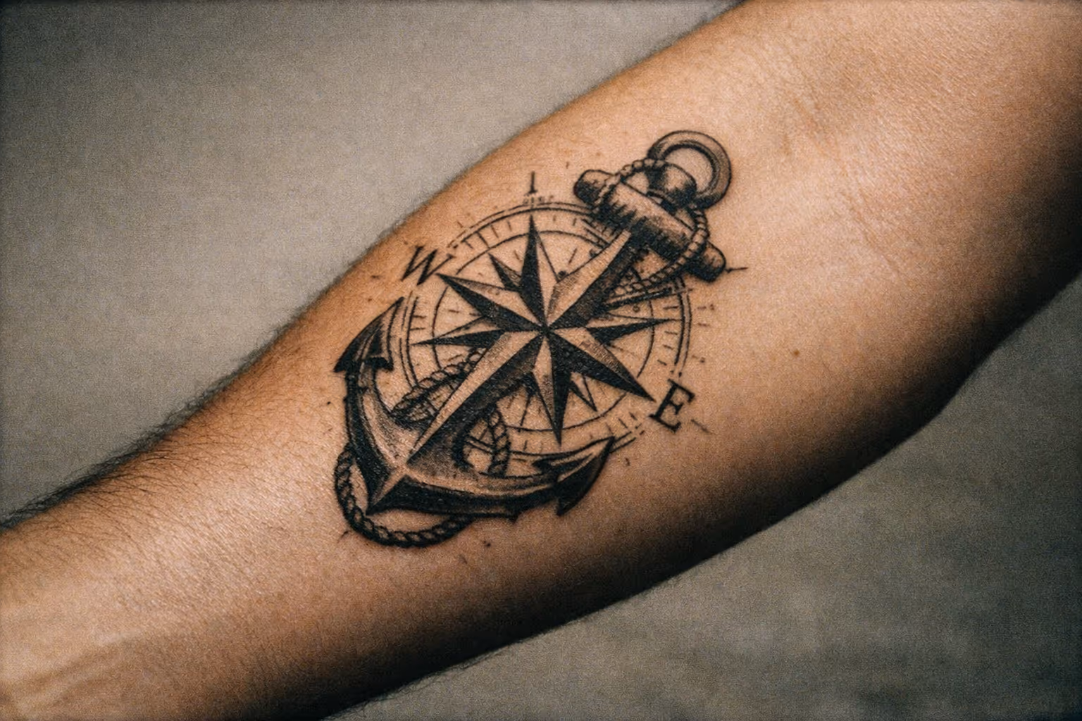 Editorial feature image: close-up of a pirate-themed forearm tattoo under soft studio lighting